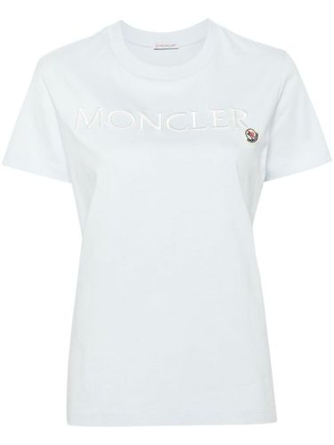 T-shirt en coton biologique à logo brodé - Moncler - Modalova