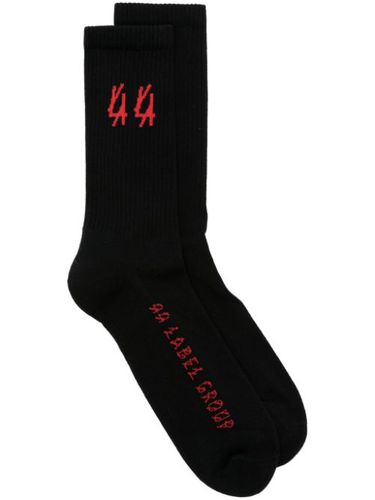 Chaussettes nervurées à logo intarsia - 44 LABEL GROUP - Modalova