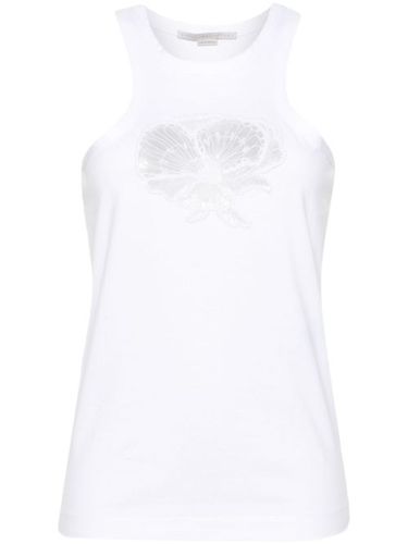 Débardeur en coton à fleurs brodées - Stella McCartney - Modalova