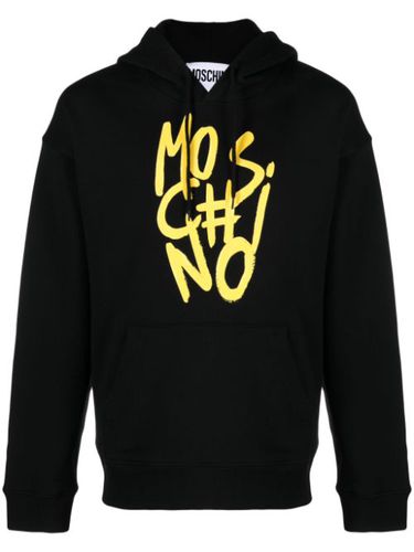 Hoodie en coton à logo imprimé - Moschino - Modalova