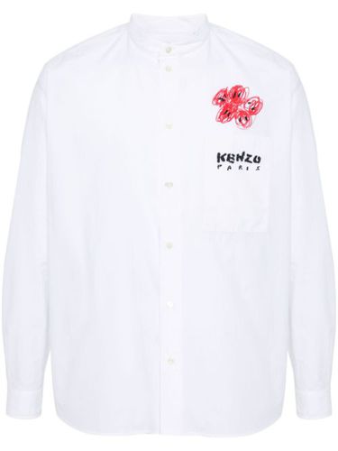 Kenzo chemise Drawn Varsity - Blanc - Kenzo - Modalova