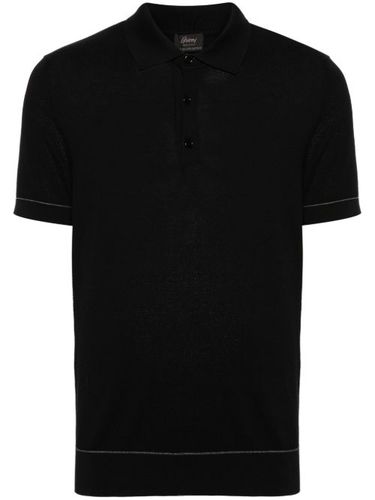 Brioni polo en coton piqué - Noir - Brioni - Modalova