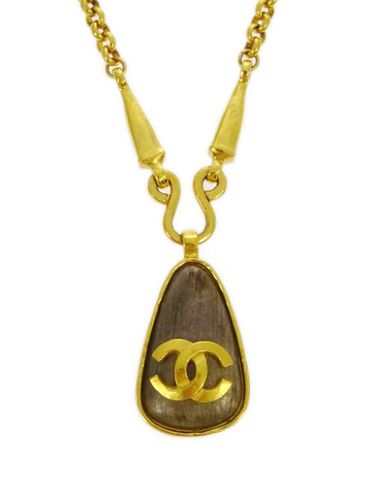 Collier à pendentif logo (1997) - CHANEL Pre-Owned - Modalova