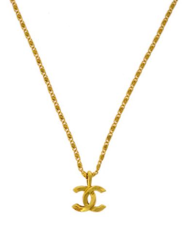 Collier à mini pendentif CC (1982) - CHANEL Pre-Owned - Modalova