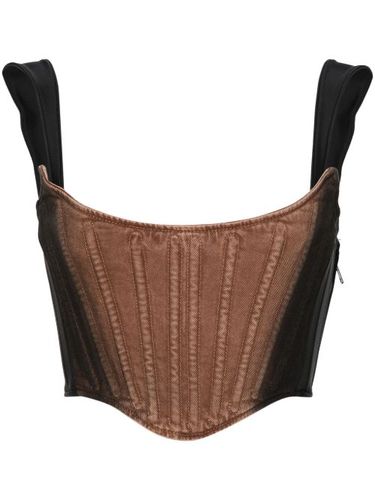 Mugler corset en jean - Noir - Mugler - Modalova