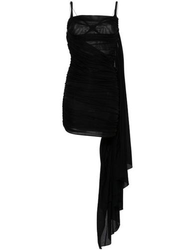 Robe courte drapée à dos ouvert - Mugler - Modalova