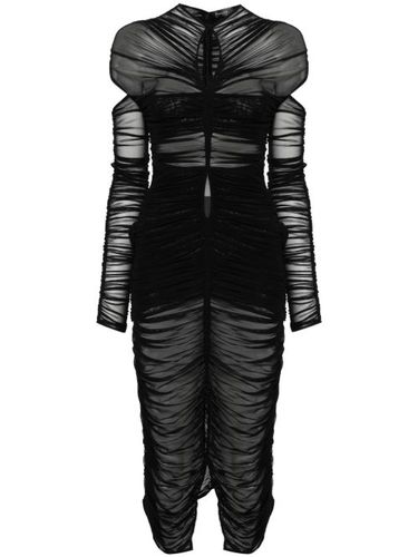 Mugler robe à design drapé - Noir - Mugler - Modalova