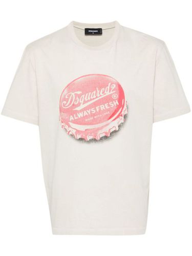 T-shirt en coton à imprimé graphique - DSQUARED2 - Modalova