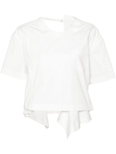 T-shirt en popeline asymétrique - sacai - Modalova