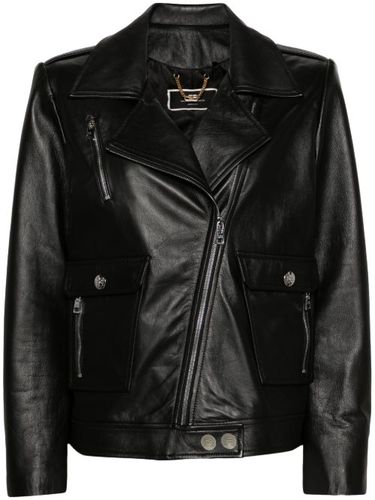 Veste de moto en cuir - Elisabetta Franchi - Modalova