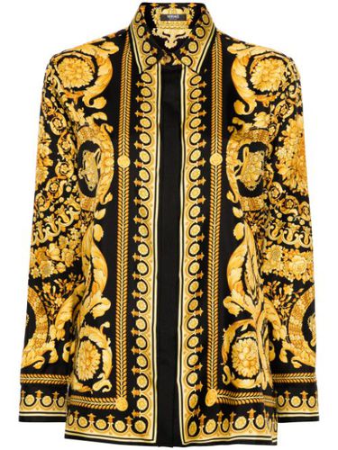 Chemise en soie à imprimé baroque - Versace - Modalova