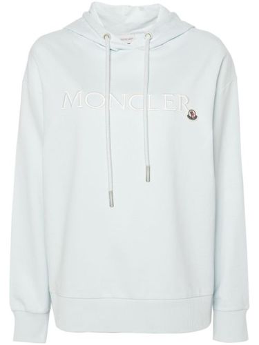 Hoodie en coton à logo brodé - Moncler - Modalova