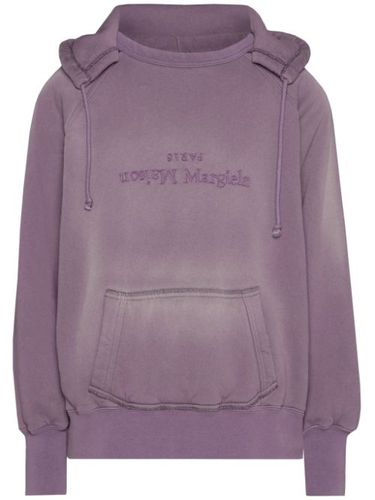 Hoodie zippé en coton à logo - Maison Margiela - Modalova