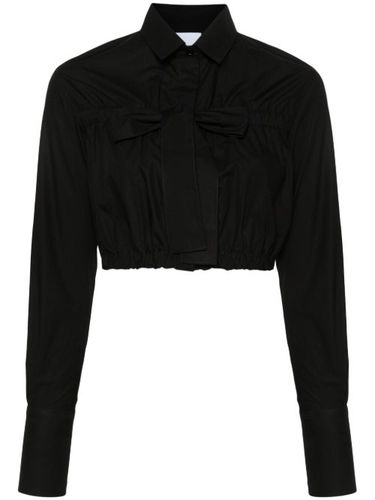 Blouse crop en coton à détail de nœud - Patou - Modalova