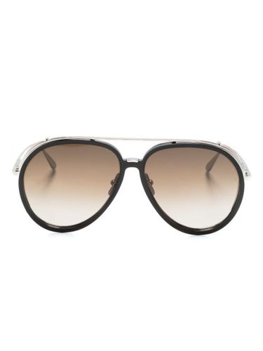 Lunettes de soleil Maverick à monture pilote - Linda Farrow - Modalova