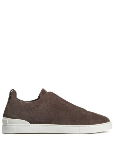 Baskets Triple Stitch en daim - Zegna - Modalova