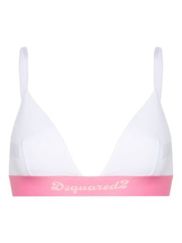 Brassière de sport à bande logo - DSQUARED2 - Modalova