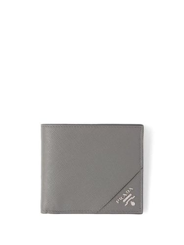 Portefeuille en cuir Saffiano à plaque logo - Prada - Modalova