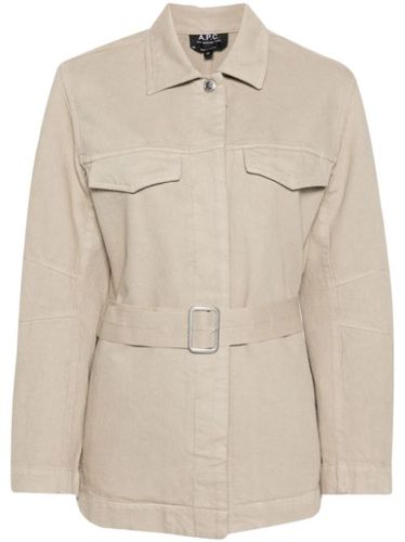 Veste en jean à taille ceinturée - A.P.C. - Modalova