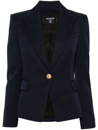 Blazer en laine à simple boutonnage - Balmain - Modalova