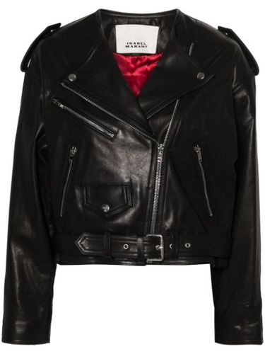 Veste de moto Audric en cuir - ISABEL MARANT - Modalova