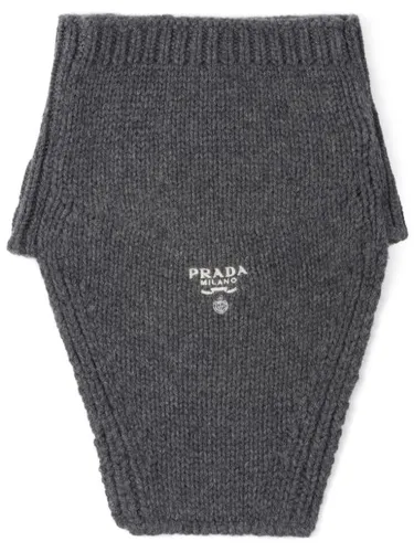 Plastron en cachemire à logo brodé - Prada - Modalova