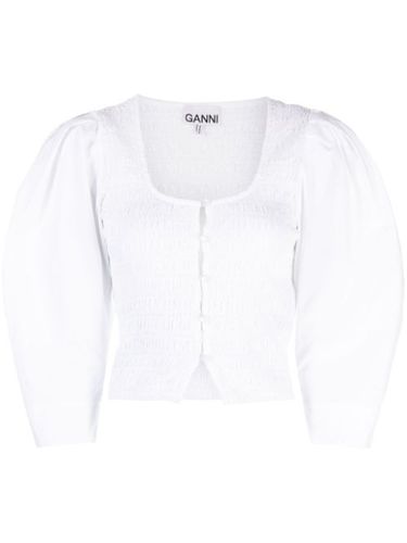 Blouse en coton biologique - GANNI - Modalova