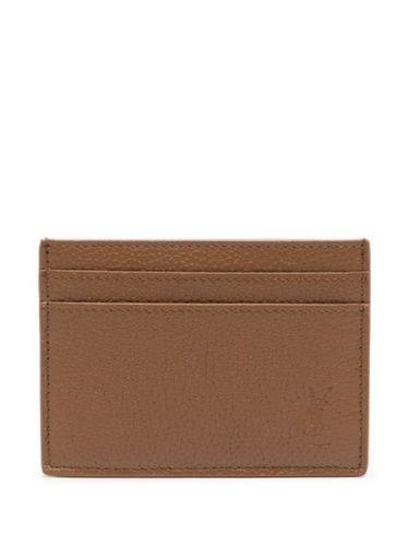 Porte-cartes en cuir à logo embossé - Saint Laurent - Modalova