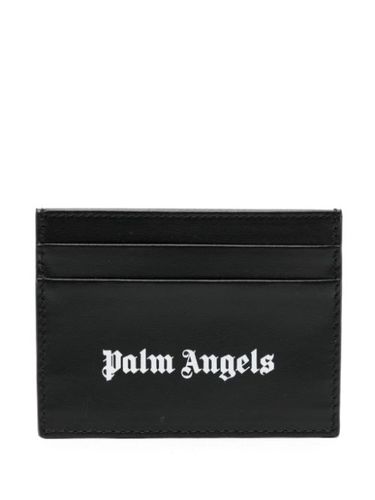 Porte-cartes en cuir à logo imprimé - Palm Angels - Modalova