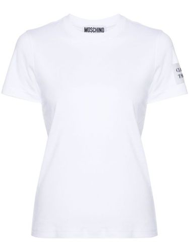 T-shirt en coton à logo brodé - Moschino - Modalova