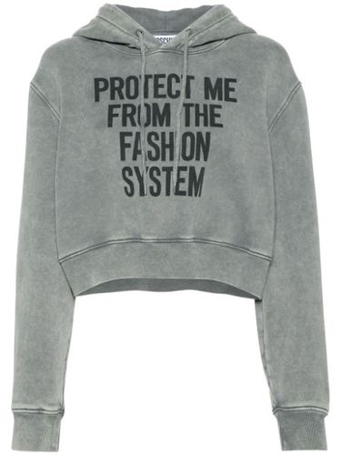 Hoodie en coton biologique à slogan imprimé - Moschino - Modalova