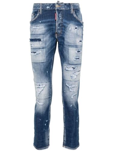 Jean cigarette à effet usé - DSQUARED2 - Modalova