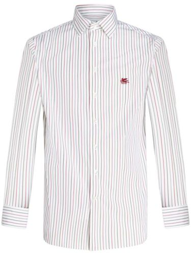 Chemise en coton à logo brodé - ETRO - Modalova