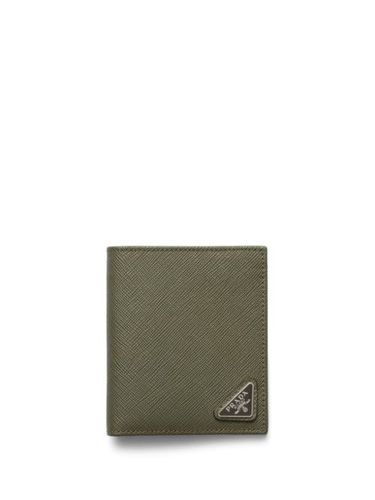 Portefeuille en cuir Saffiano à plaque logo - Prada - Modalova