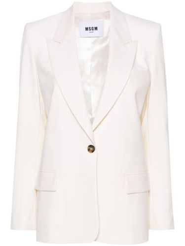 Blazer en crêpe à simple boutonnage - MSGM - Modalova