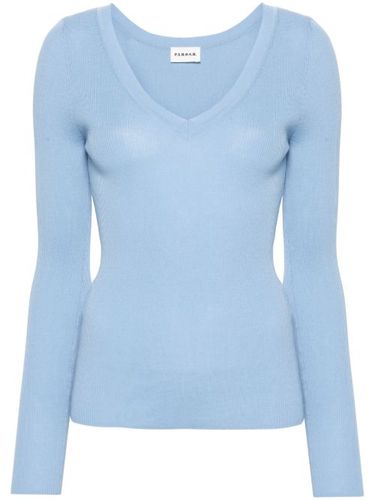 Pull en maille nervurée à col v - P.A.R.O.S.H. - Modalova