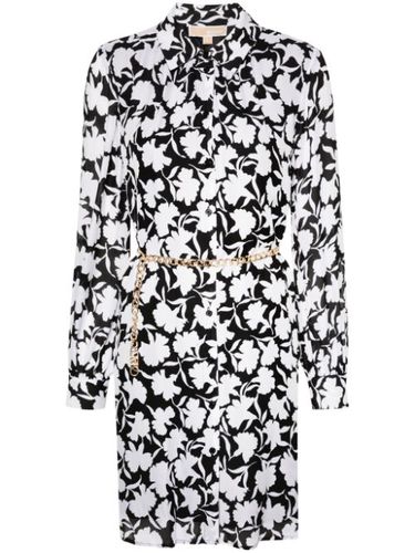 Robe courte en crêpe à fleurs - Michael Michael Kors - Modalova