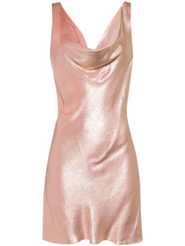 Robe courte en soie à col bénitier - Cynthia Rowley - Modalova