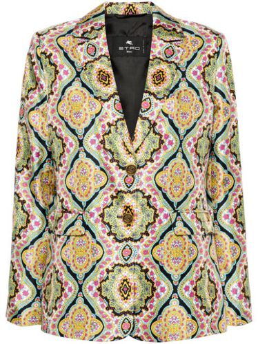 Blazer en soie à fleurs - ETRO - Modalova