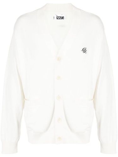 Cardigan en coton à logo brodé - izzue - Modalova