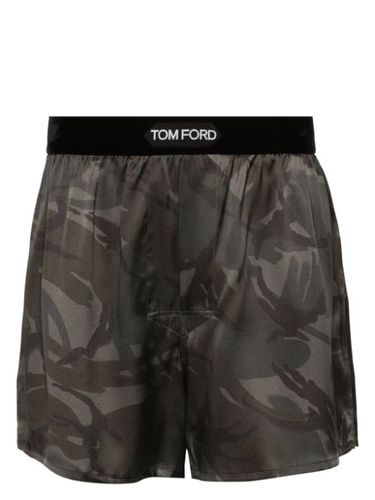 Slim en soie à motif camouflage - TOM FORD - Modalova