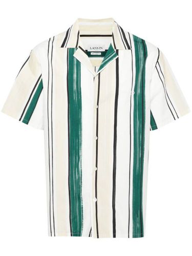 Chemise rayée à logo brodé - Lanvin - Modalova