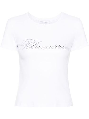 T-shirt à logo strassé - Blumarine - Modalova