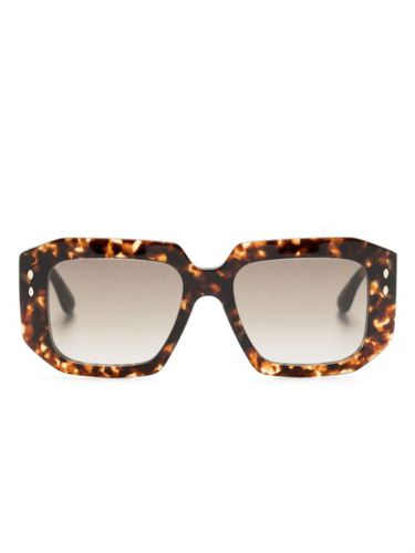 Lunettes de soleil carrées à logo imprimé - ISABEL MARANT - Modalova