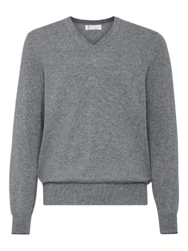 Pull à col v - Brunello Cucinelli - Modalova