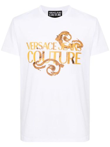 T-shirt en coton à logo imprimé - Versace Jeans Couture - Modalova