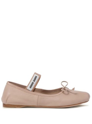 Miu Miu ballerines en cuir - Rose - Miu Miu - Modalova