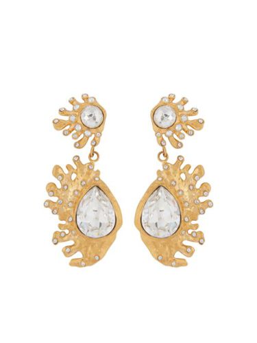 Boucles d'oreilles Cactus serties de cristaux - Oscar de la Renta - Modalova