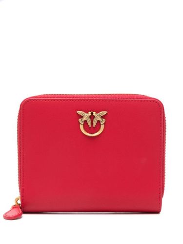 Portefeuille en cuir à plaque logo - PINKO - Modalova