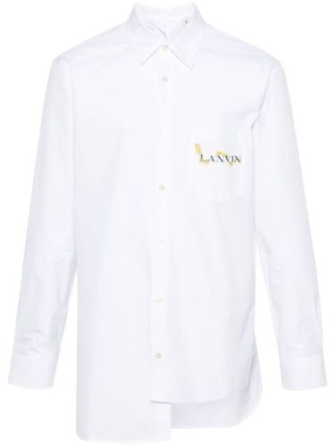 Chemise asymétrique à logo imprimé - Lanvin - Modalova